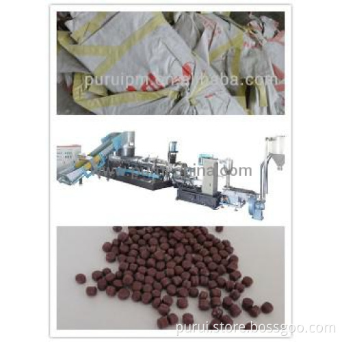 PP woven bag recycling pelletizing line